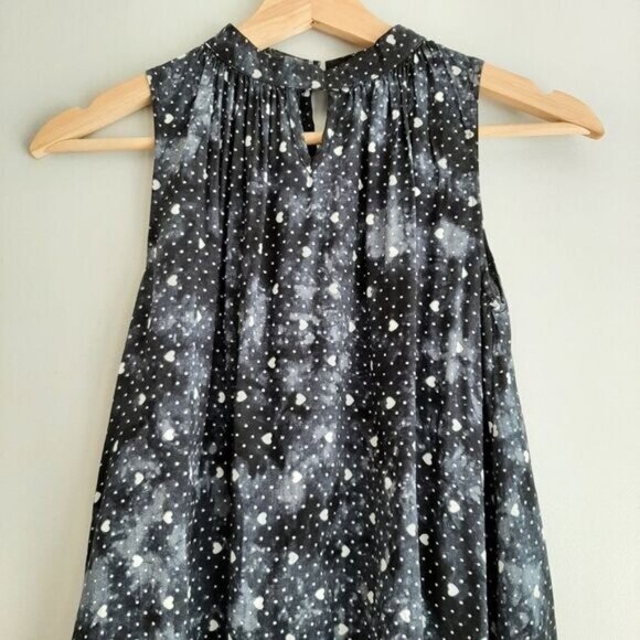 MINI MOLLY High Neck Sleeveless A-Line Dress Hearts & Dots Kids Sz 8 / M - Picture 3 of 12